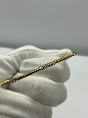 Bracelet Bracelet or jaune 18K et diamants 58 Facettes 00055901