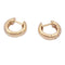 Boucles d'oreilles Paire de créoles or jaune, diamants. 58 Facettes 34483