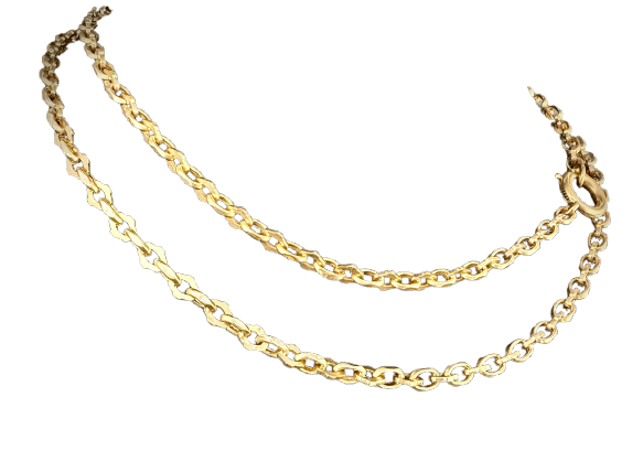 Collier Collier sautoir en or jaune de 75 cm 58 Facettes