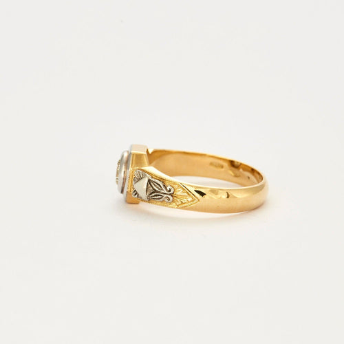 Bague 59 Solitaire diamant 58 Facettes 1820