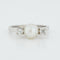 Bague 52 BAGUE EN OR BLANC 18 CARATS 58 Facettes REF 1051/17