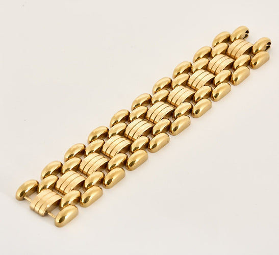 Bracelet Bracelet Tank en or jaune 58 Facettes THI0423