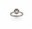 Solitaire en diamant jaune certifié fancy yellow , or blanc 18 carats