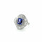 Bague 56 Bague Jupe Or blanc - Tanzanite et Diamants - Année 70 58 Facettes 1.0002595/1