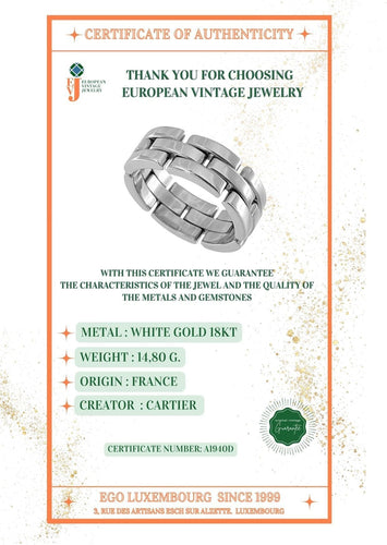 Bague Cartier Maillon Panthère bague flexible en or blanc 18 carats 58 Facettes