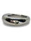 Bague 53 Chaumet - Bague Jonc or blanc et saphir vert 58 Facettes 900
