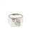 Bague 61 Chevalière en or blanc 18 carats et diamant 58 Facettes