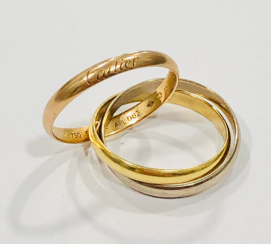 Bague 56 Cartier - Bague Trinity Trois Ors 58 Facettes