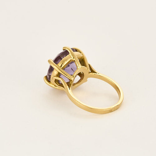 Bague 52 Bague cocktail en or jaune et améthyste 58 Facettes PAL2868