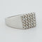 Bague CHEVALIÈRE EN OR BLANC 18 CARATS 58 Facettes REF 11015/11