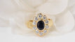 Bague saphir ovale et diamants