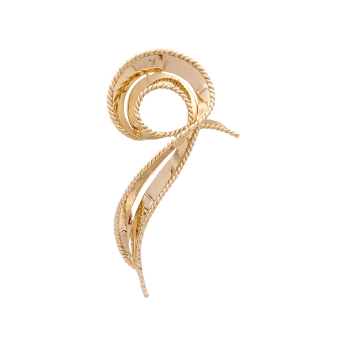 Broche Broche vintage "Volute" or rose. 58 Facettes 34701