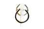 Boucles d'oreilles Boucles d'oreilles contemporaines serties de diamants en or jaune et blanc 18k 58 Facettes 23404