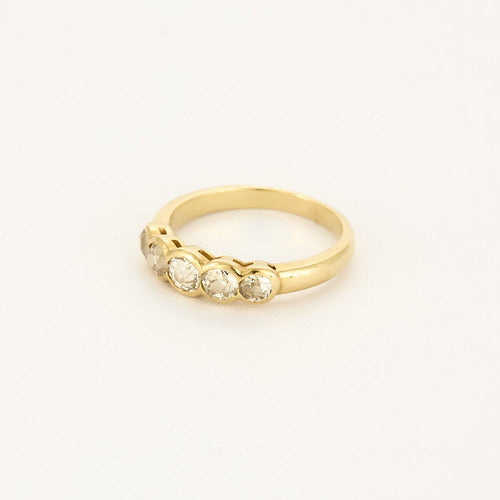 Bague 56,5 Bague jarretière or jaune et diamants 58 Facettes B250218