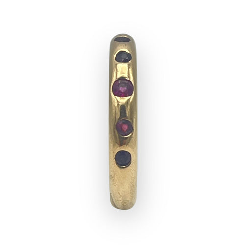 Bague 56 Bague anneau or jaune, rubis 58 Facettes 149061851