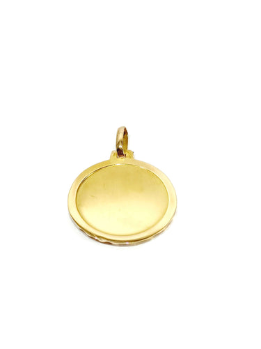 Pendentif Médaille Vierge en or rose 58 Facettes