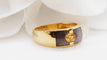 Bague Bague Clozeau en or jaune, citrine et résine 58 Facettes 30473