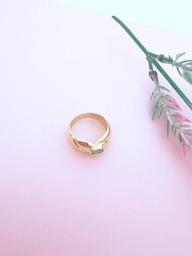 Bague Bague Emeraude en solitaire Or Jaune 18 K 58 Facettes AA 1643