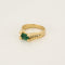 Bague 53 Bague en or jaune, émeraude et diamants 58 Facettes HAV0924