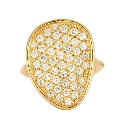 Bague 54 MARCO BICEGO - LUNARIA ALTA - Bague or jaune et diamants 58 Facettes SP1