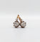 Dormeuses antique or rose 18k diamants tailles ancienne 0.30 carat (circa 1890)