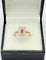 Bague 55 Bague style Art Déco or, rubis, diamants taille rose 58 Facettes