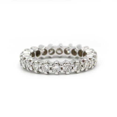 Bague 50 Alliance - Or blanc Diamants 58 Facettes 250011R