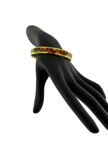 Bracelet Hermes Bracelet plaqué or avec émail 58 Facettes