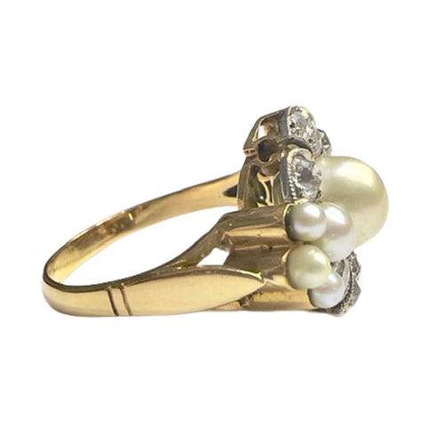 Bague Bague Art Déco en or avec diamants 58 Facettes Q41B
