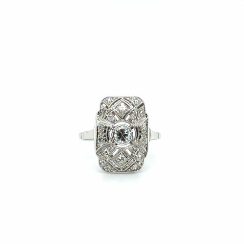 Bague 57 Art déco - Bague Platine et Diamants 58 Facettes 1.0000705/1