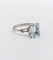 Bague 53 Bague cocktail art déco or blanc aigue marine 58 Facettes A05346