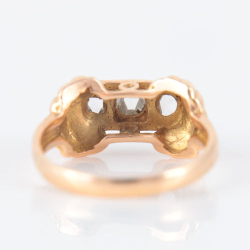 Bague 55.5 Bague or rose, platine, diamants 58 Facettes P6L2