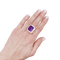 Bague 55 Bague or blanc, diamants, améthyste. 58 Facettes 34515