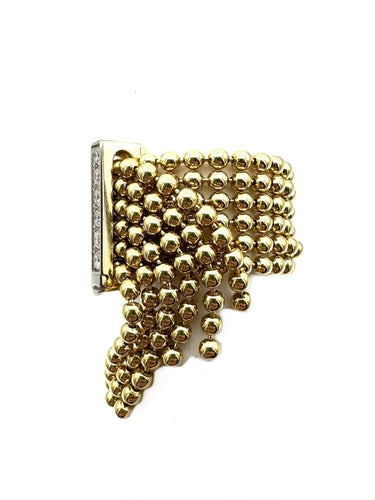 Bague CARTIER. Collection "Draperie de décolleté", bague 2 ors 18K et diamants 58 Facettes