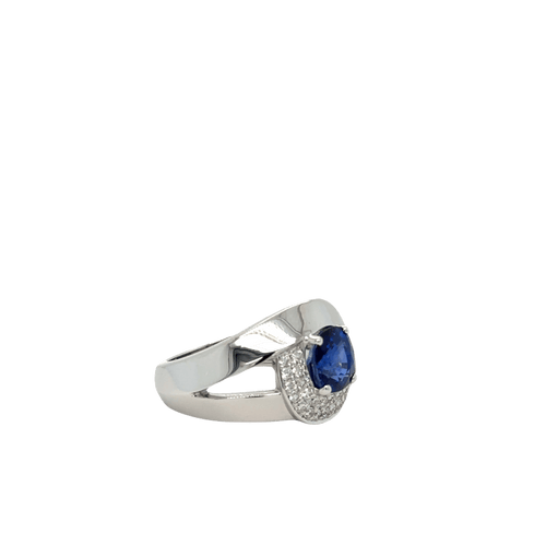 Bague 55 Bague Or Blanc - Saphir et Diamants 58 Facettes 1.0000142/1