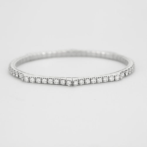Bracelet Bracelet souple en or gris et diamants 58 Facettes JBW0019-16