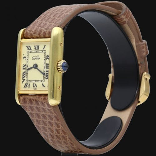 Montre Cartier Montre Tank Vermeil Must 58 Facettes MT43318