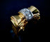 Bague 55 Bague modèle Tank d'époque 1940/50 deux ors diamants 58 Facettes