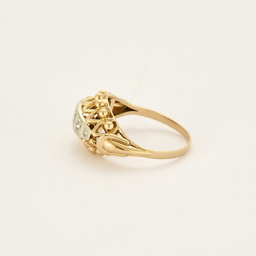 Bague 58 Bague en or jaune et diamants 58 Facettes CHAL0636