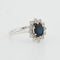 Bague 60 Bague Or Blanc - Style Marguerite avec Saphir et Diamants 58 Facettes RÉF 2151/12