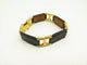 Bracelet vintage bracelet HERMES place beauvau 17cm cuir crocodile alligator noir 58 Facettes 265969