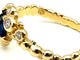 Bague 54 GILBERT ALBERT. Bague or jaune 18K, saphir et diamants 58 Facettes