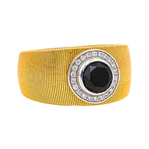 Bague 54 Mauboussin Bague Un été en toscane Or jaune, Or blanc Diamant noir, Diamant 58 Facettes 4342795RV