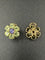 Boucles d'oreilles PASCALE BRUNI. Boucles d’oreilles or, tanzanites et péridots 58 Facettes
