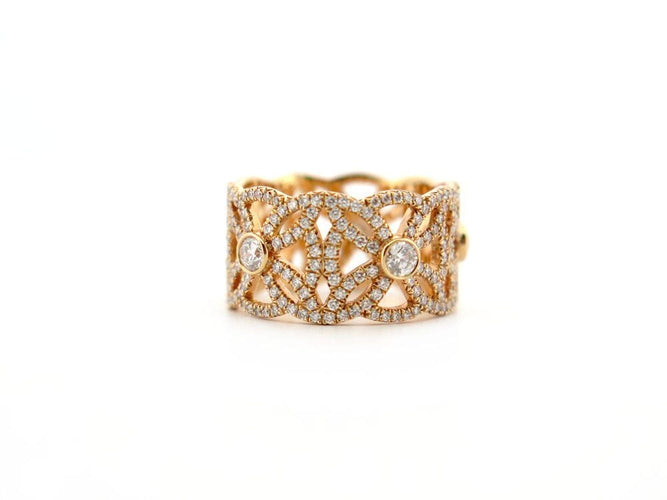 Bague 53 bague PIAGET extremely dentelle en or rose 18k diamants t53 58 Facettes 264232