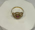 Bague 57 Bague or jaune grenat 58 Facettes LP547/4