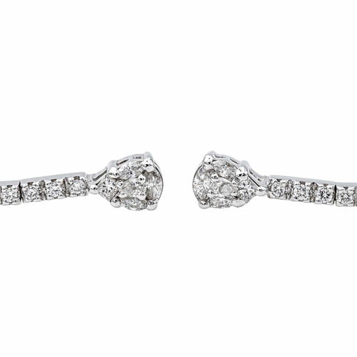 Boucles d'oreilles Boucles d'oreilles  Pendantes Or blanc Diamant 58 Facettes 4410628CN