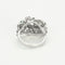 Bague 54 Bague à décor d'hortensia or blanc et émeraudes 58 Facettes GU174