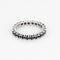 Bague 53 Alliance américaine en or blanc et saphirs 58 Facettes CAN1473X4
