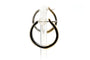 Boucles d'oreilles Boucles d'oreilles contemporaines serties de diamants en or jaune et blanc 18k 58 Facettes 23404